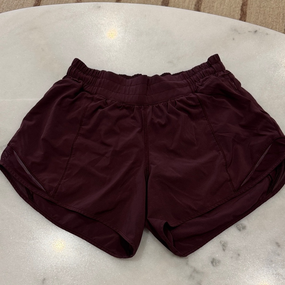 Lululemon hottie hot Tall Burgundy Shorts